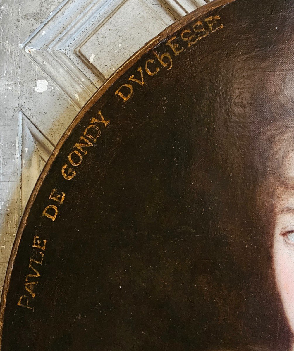 Portrait De Le Duchesse De Lesdiguières Epoque Louis XIV-photo-4