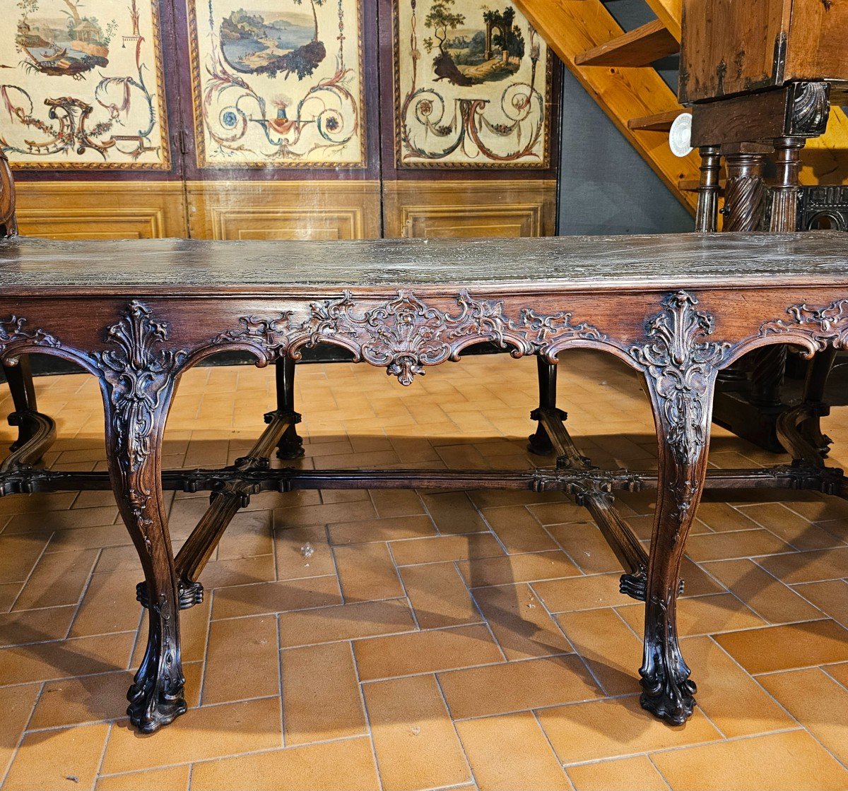 Rare Baroque Style Daybed, 19th Century Period-photo-6