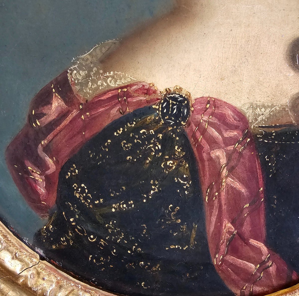 Portrait Of A Young Girl Under The Reign Of Louis XIV-photo-3