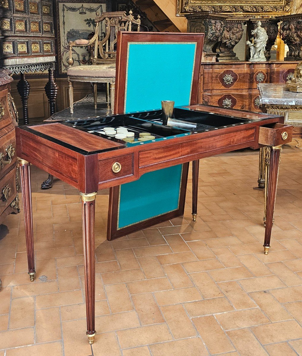 Games Table Called “tric Trac” Louis XVI Period-photo-2