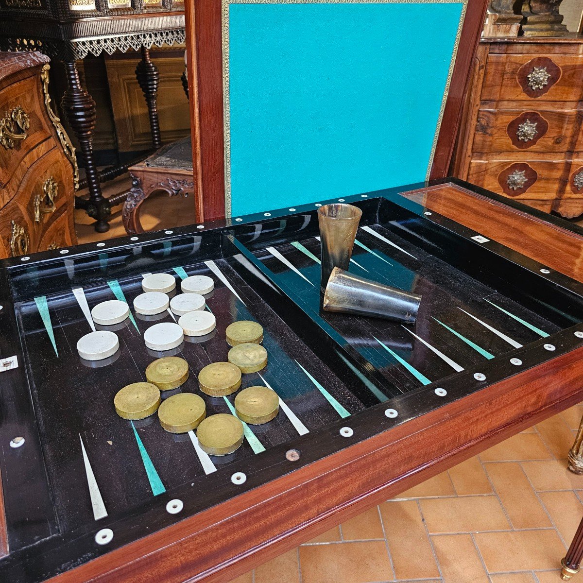 Games Table Called “tric Trac” Louis XVI Period