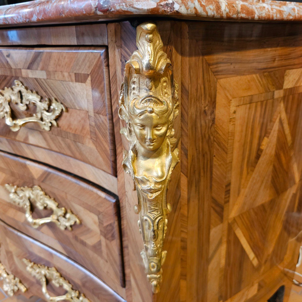 Commode Galbée Epoque Louis XV-photo-3