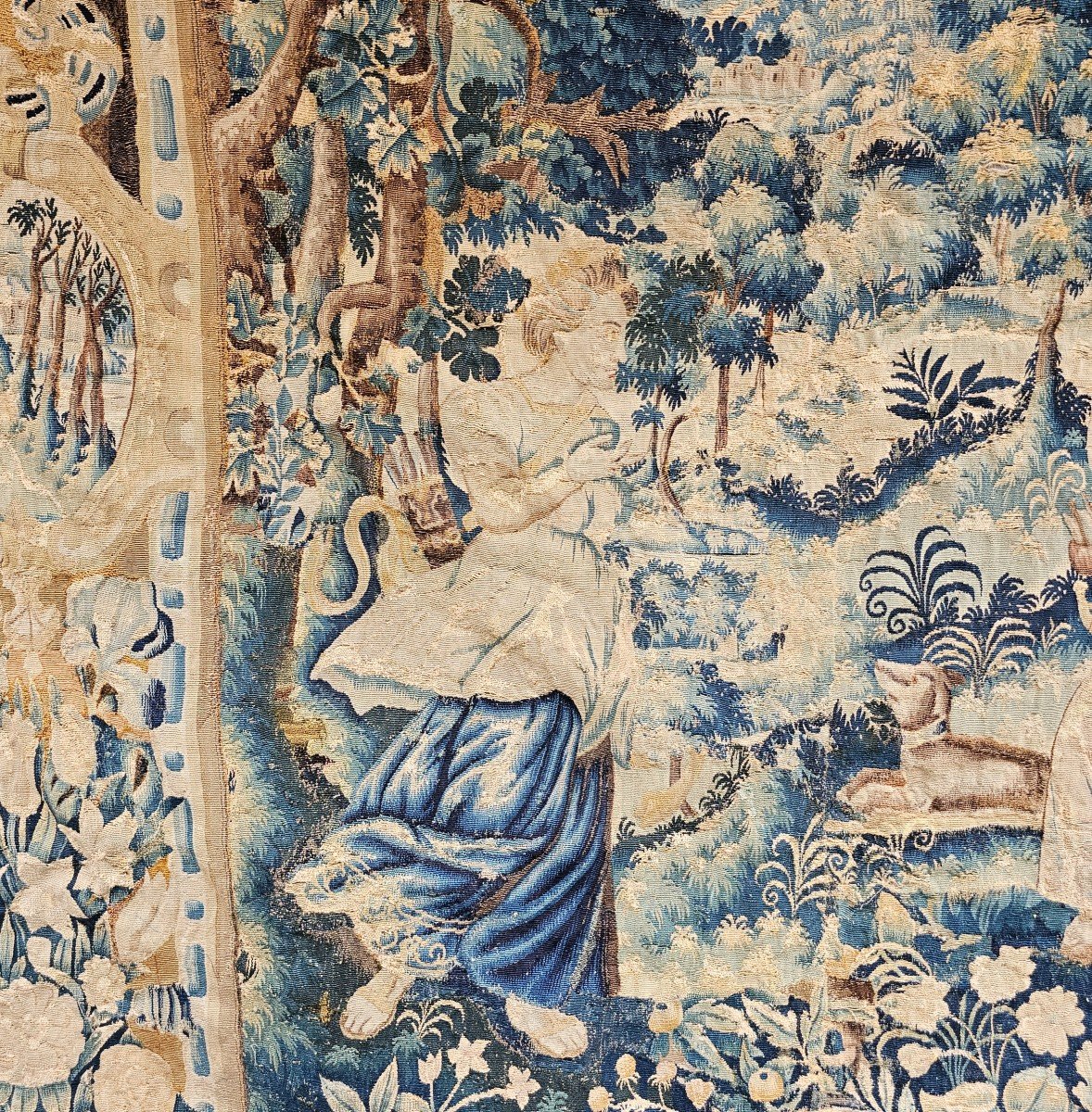 Tapestry From Flanders Oudenaarde Louis XIV Period-photo-1