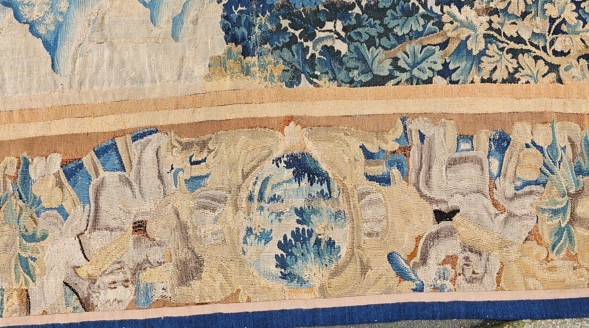 Tapestry From Flanders Oudenaarde Louis XIV Period-photo-4