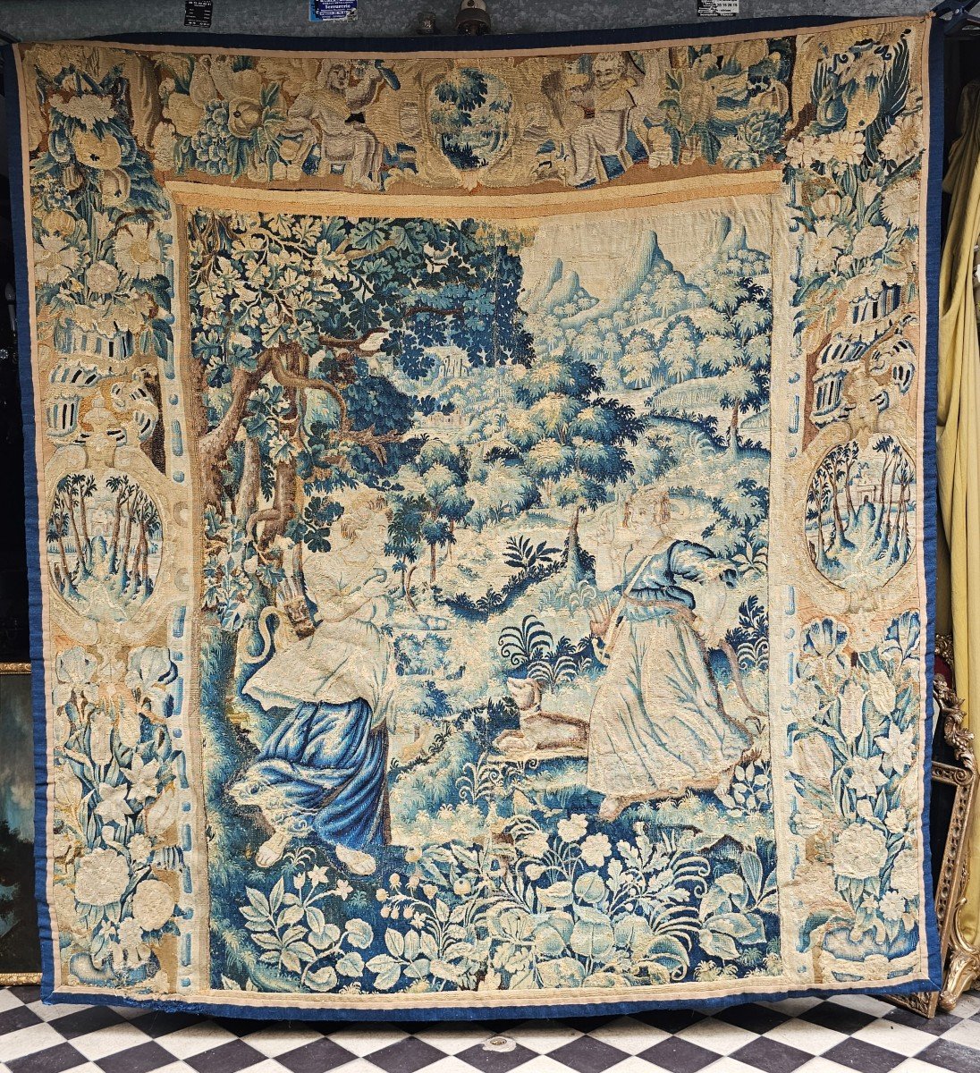 Tapestry From Flanders Oudenaarde Louis XIV Period