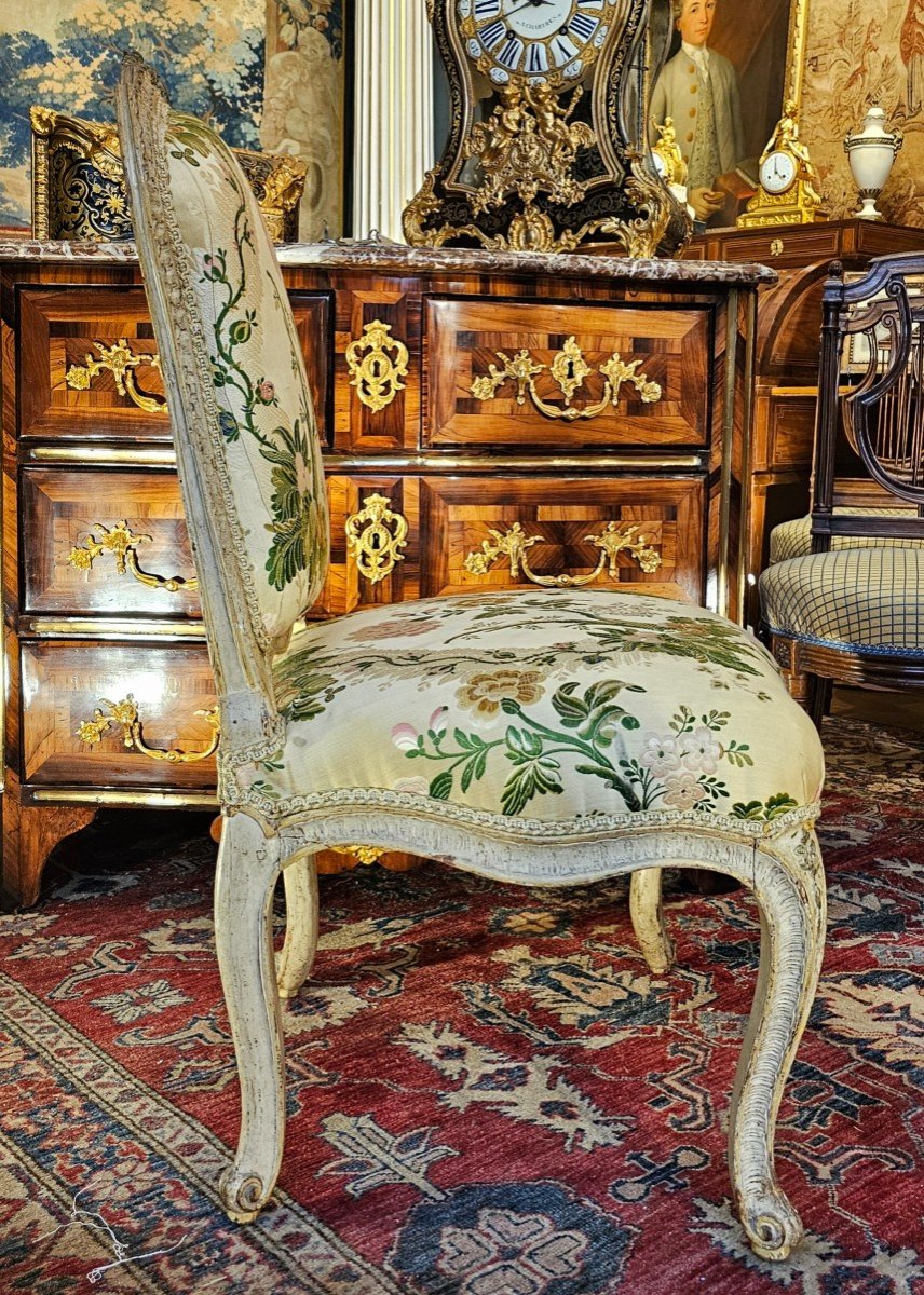 Rare Louis XV Period Queen's Back Chair-photo-1