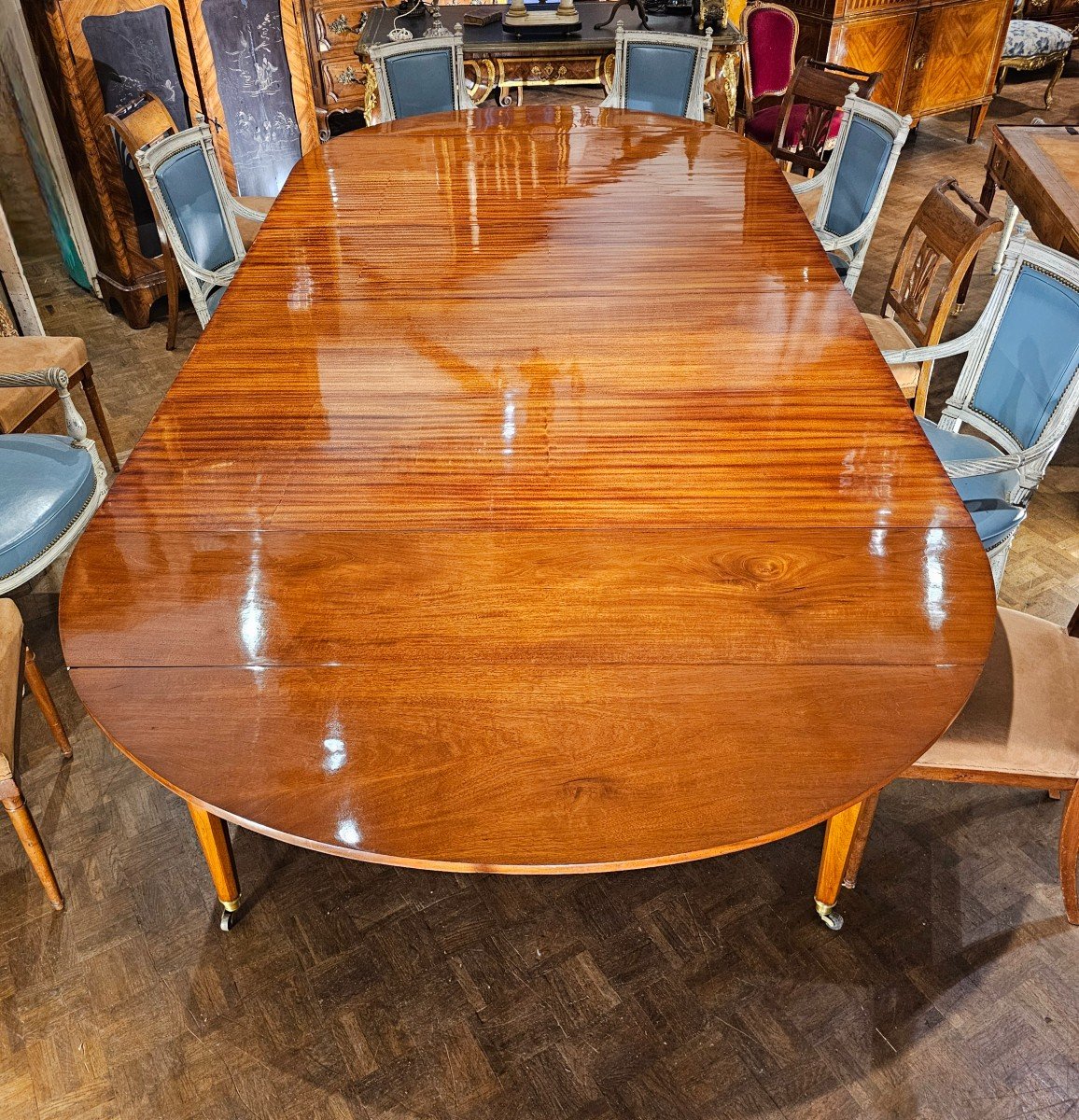 Table De Salle à Manger à Volets Epoque Louis XVI-photo-2
