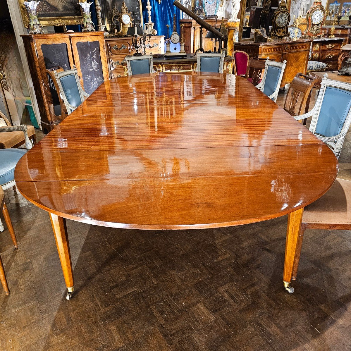 Table De Salle à Manger à Volets Epoque Louis XVI-photo-3