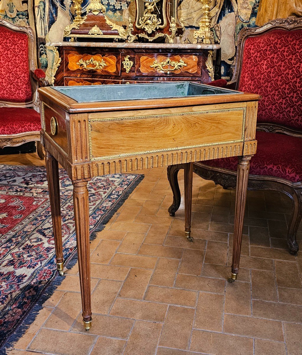 Rare Jardinière En Acajou Epoque Louis XVI-photo-4