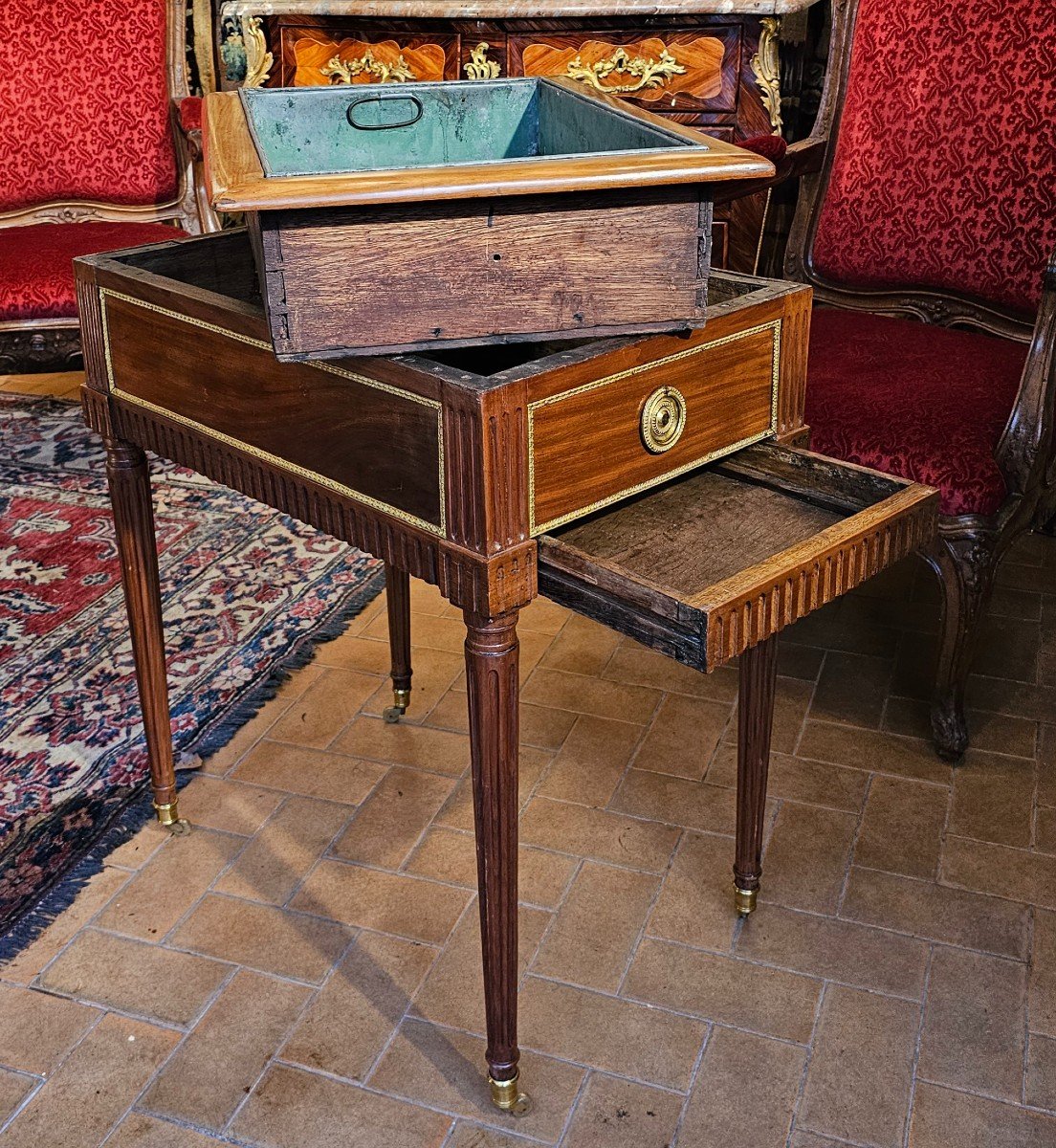 Rare Jardinière En Acajou Epoque Louis XVI