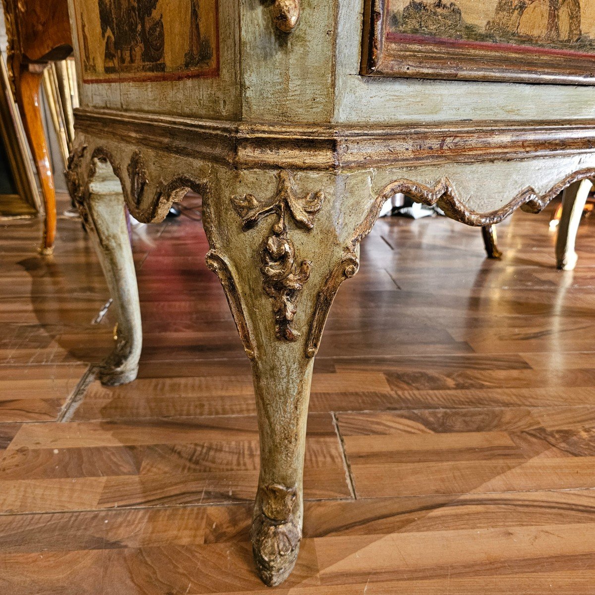 Rare Commode With Arte Povera Decorations, Venice, 18th Century-photo-1