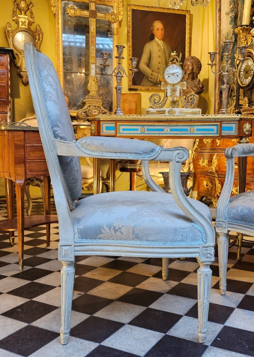 Pair Of Louis XVI Period Armchairs-photo-3