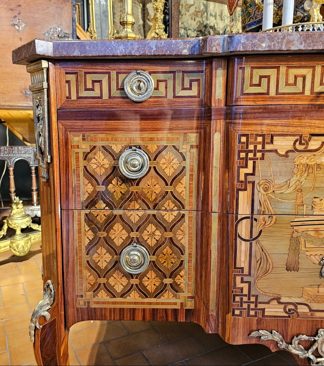 Rare Transition Period Chest Of Drawers-photo-2