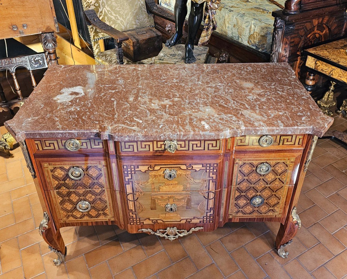 Rare Transition Period Chest Of Drawers-photo-1