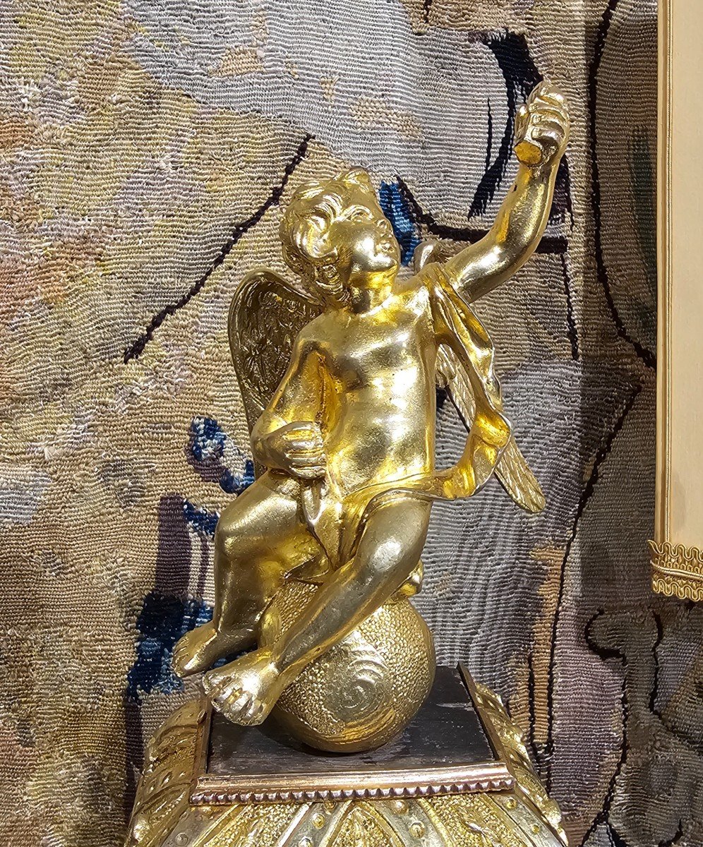 Cartel Et Son Socle d'Epoque Louis XV-photo-3