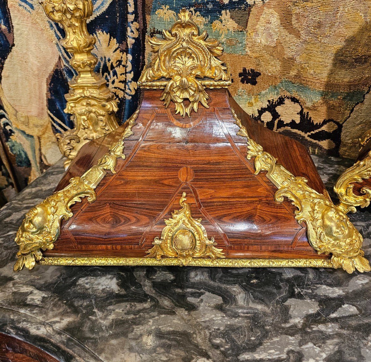 Cartel Et Son Socle d'Epoque Louis XV-photo-5