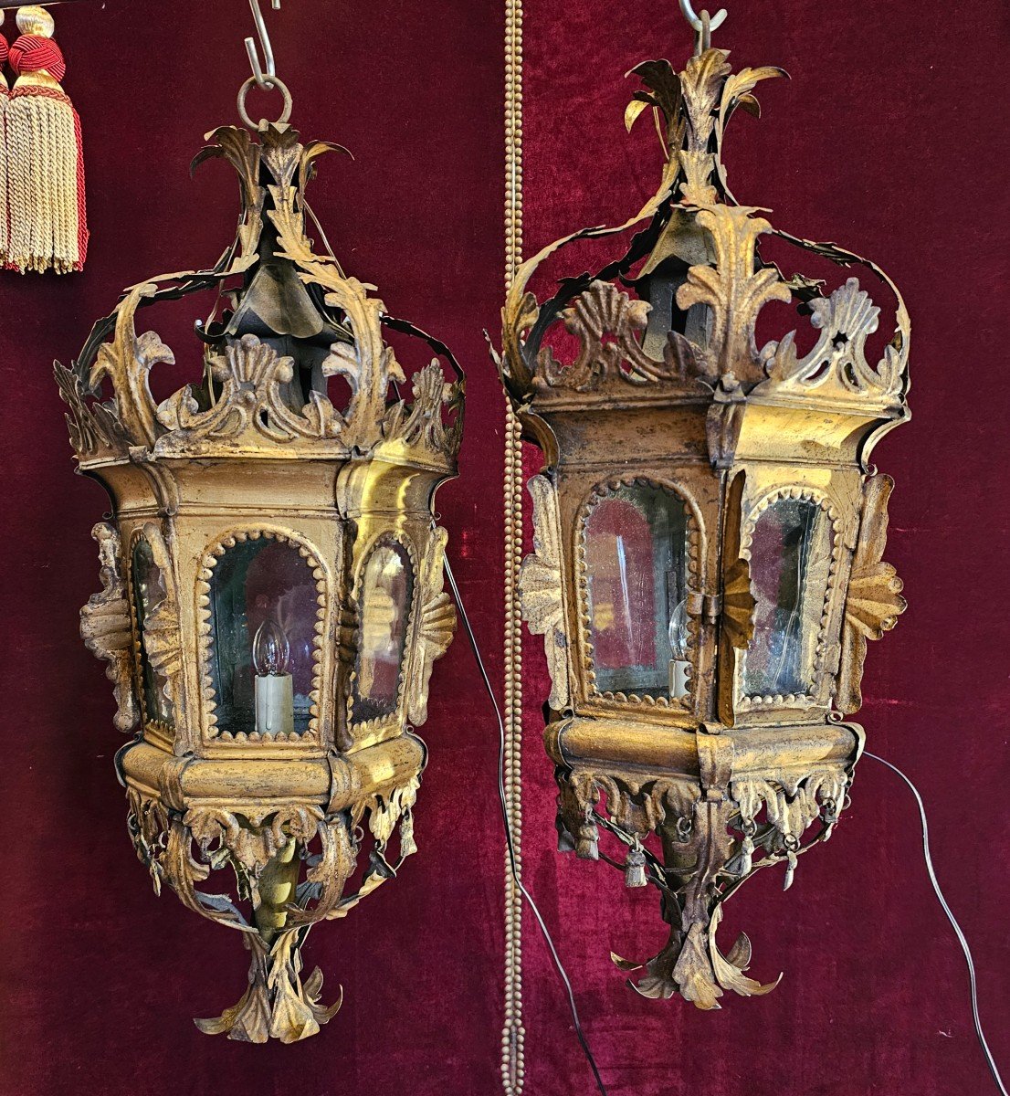 Belle Paire De Lanternes Epoque Louis XV