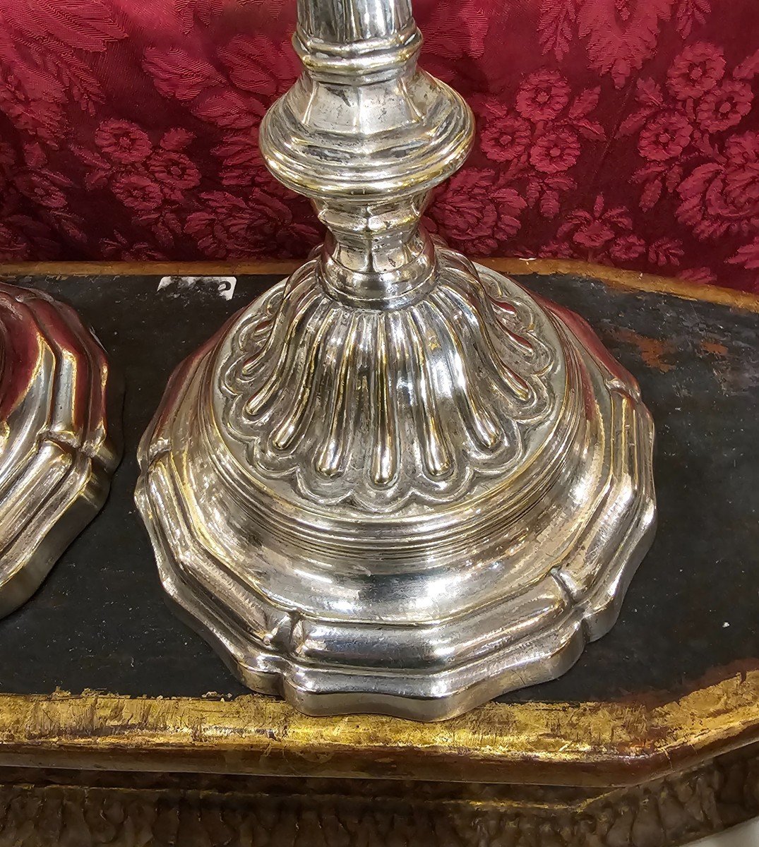 Pair Of Louis XV Period Candlesticks-photo-3