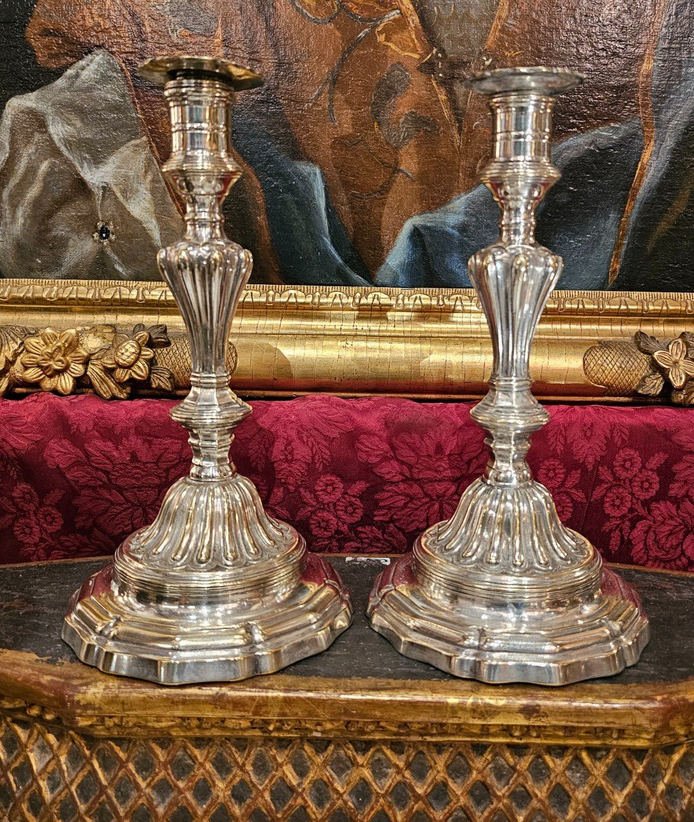 Pair Of Louis XV Period Candlesticks
