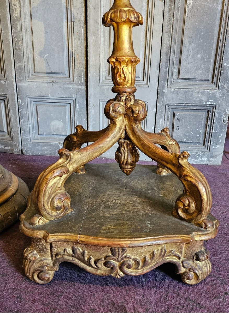 Lutrin En Bois Doré Fin Du XVIIIème Siècle-photo-3
