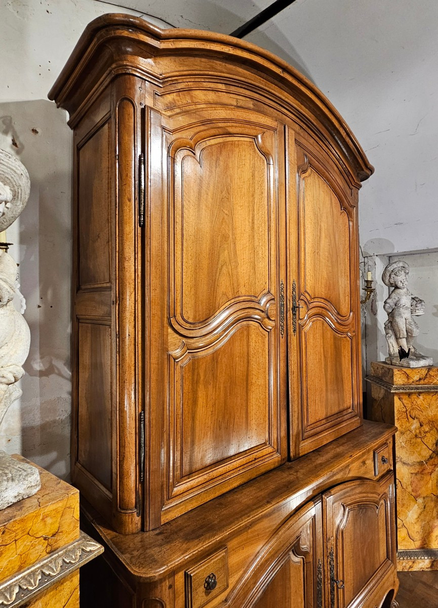 Louis XVI Period Two-part Walnut Sideboard-photo-3