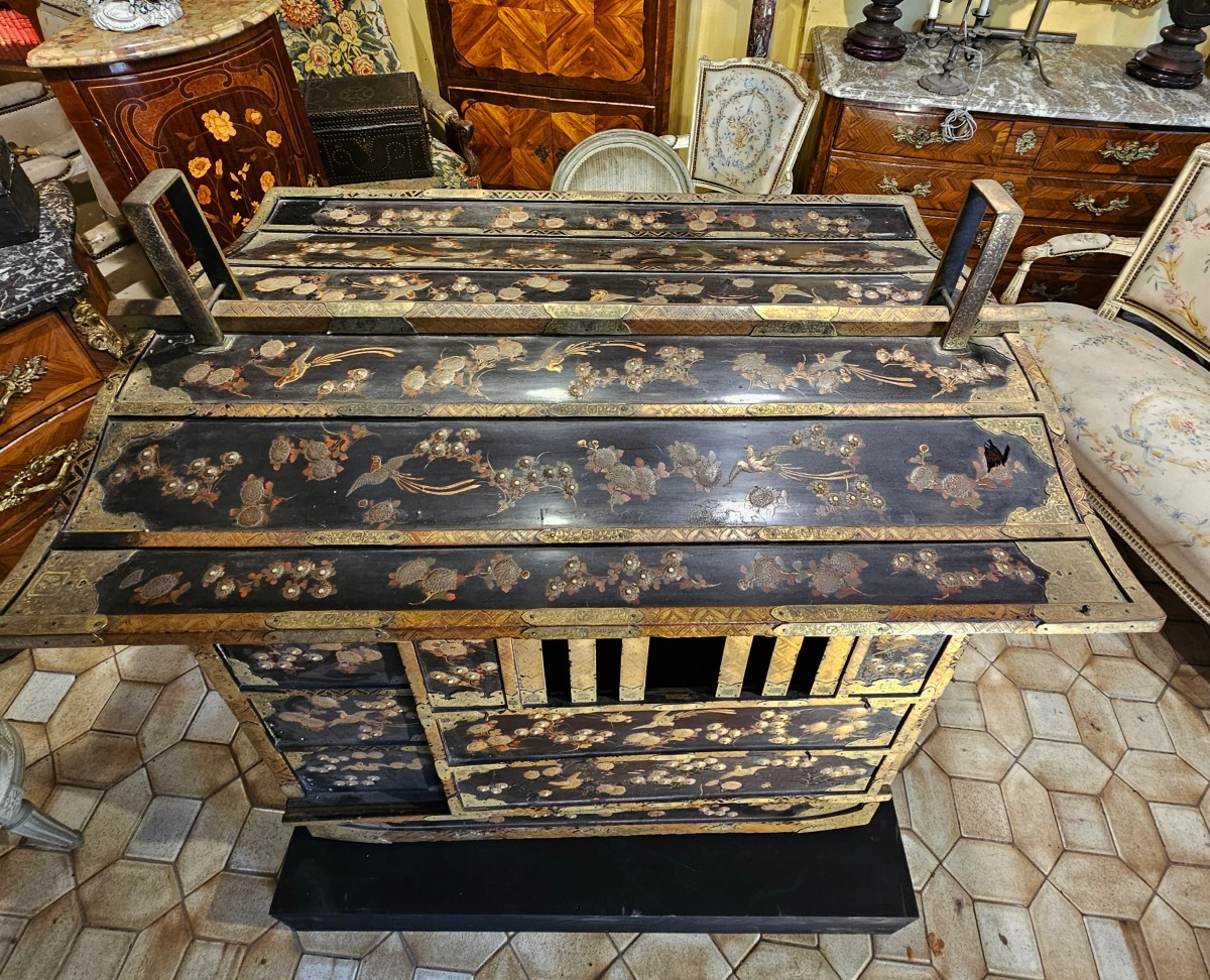 Edo Period Black Lacquer Palanquin-photo-4