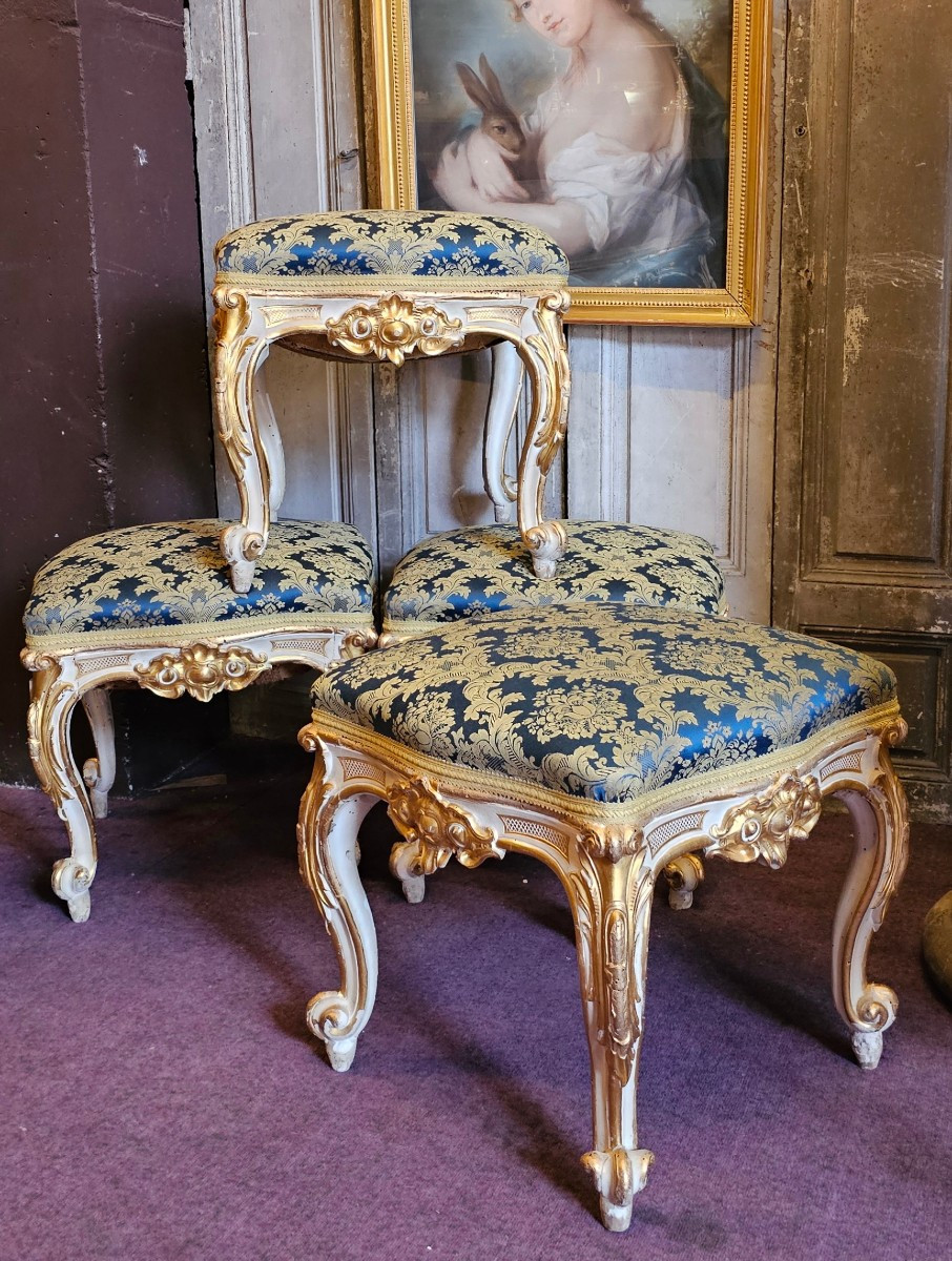 Set Of Four 19th Century Stools