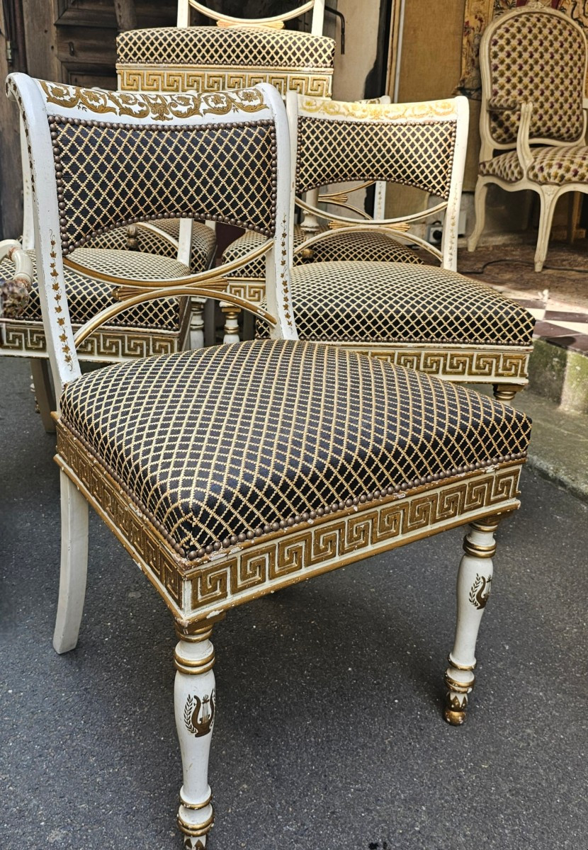 Set Of Six 20th Century Swedish Chairs-photo-2