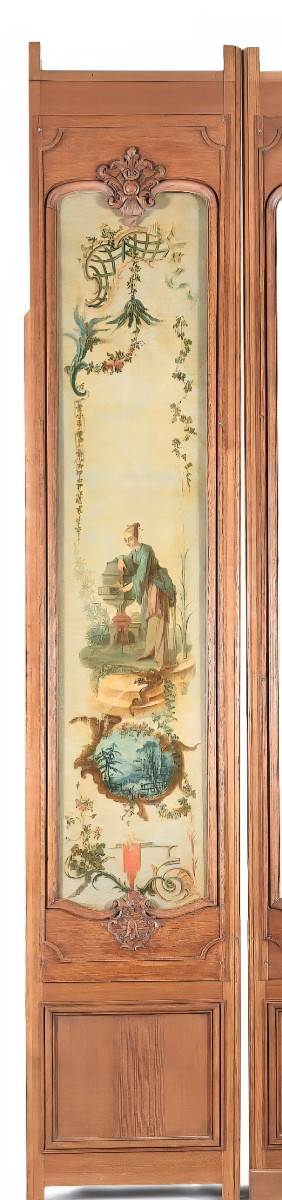 Set Of Three 18th Century Wood Panels-photo-4