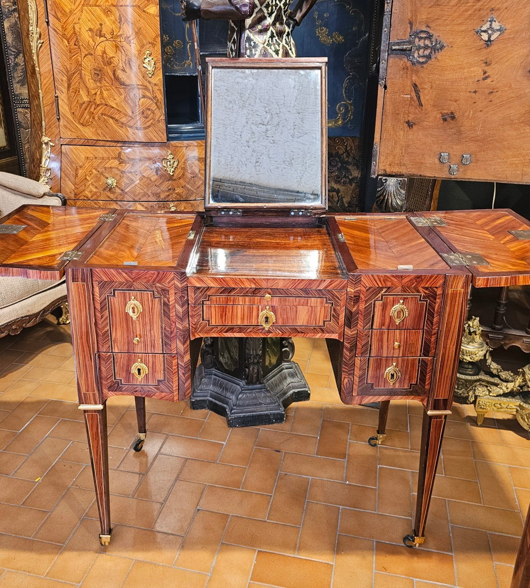 Poudreuse à Caissons Epoque Louis XVI-photo-3