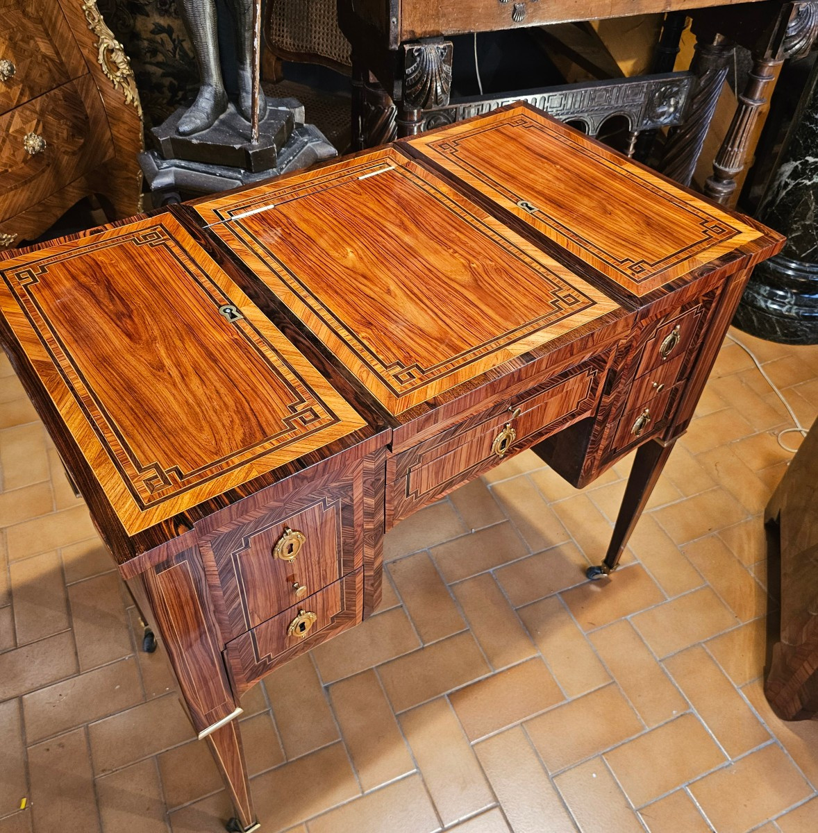 Poudreuse à Caissons Epoque Louis XVI-photo-4