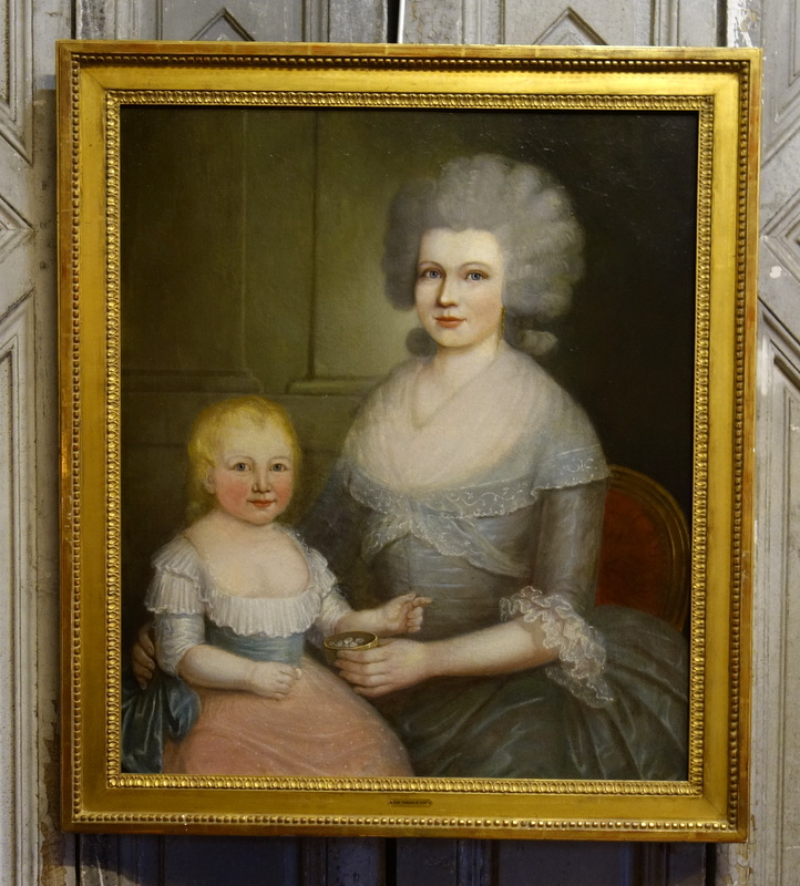 Portrait de Femme et de son Enfant Epoque XVIIIème siècle