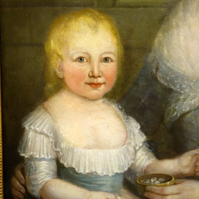 Portrait Of A Woman And Her Child Epoque Eighteenth Century-photo-3