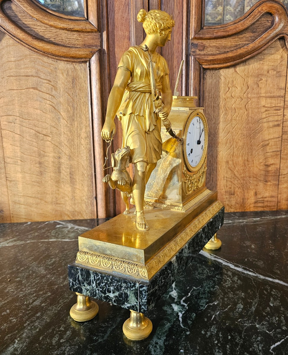 Pendule en Bronze Doré Epoque Directoire-photo-4