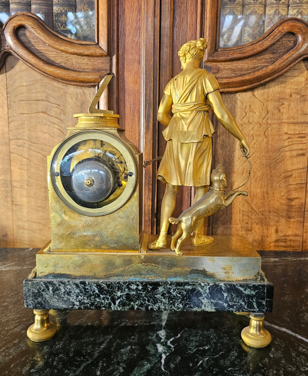 Pendule en Bronze Doré Epoque Directoire-photo-2