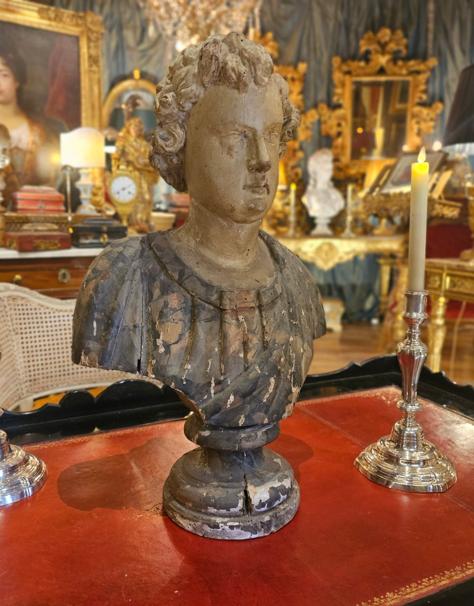 Buste d'un Jeune Prince Romain du XVIIIème Siècle-photo-2