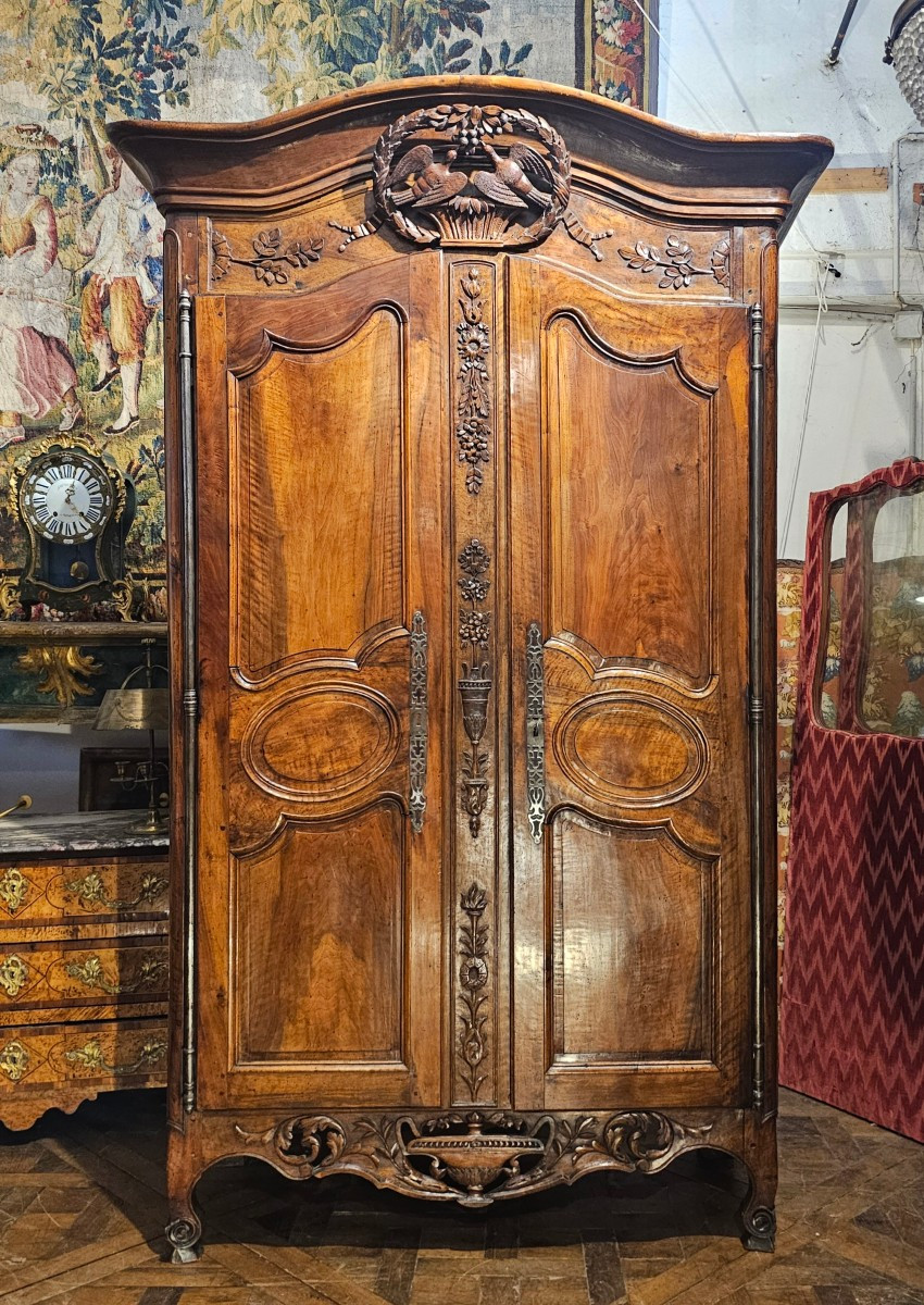 18th Century Walnut Wedding Armoire