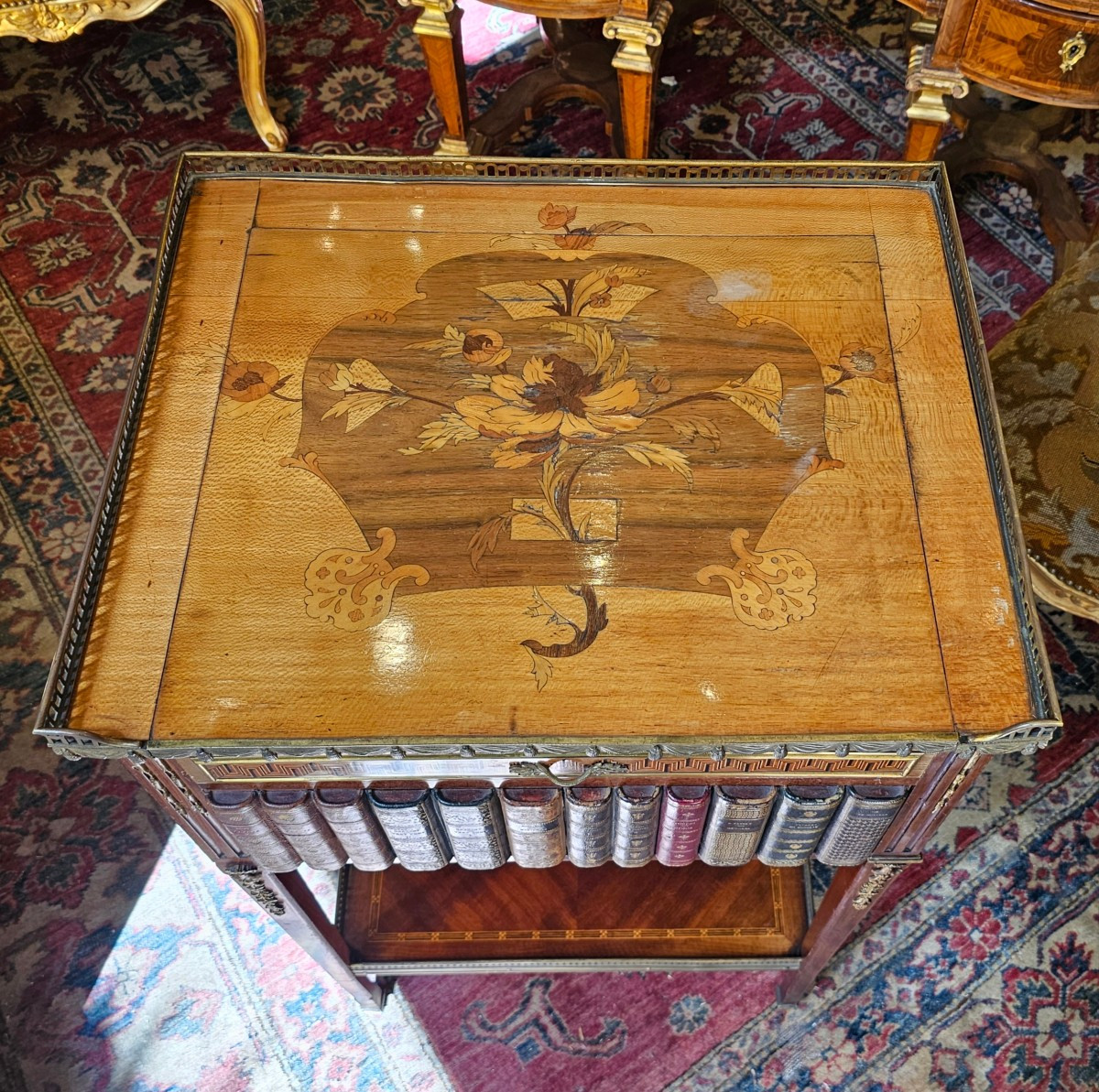 Louis XV Style Marquetry Coffee Table-photo-3