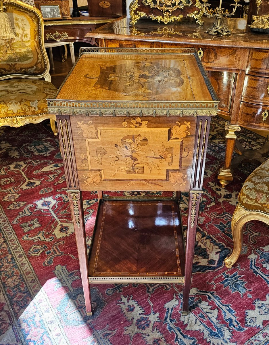 Louis XV Style Marquetry Coffee Table-photo-2