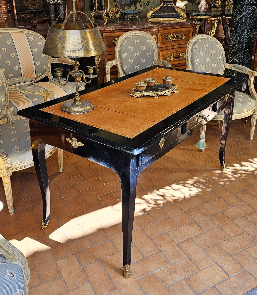 Bureau Plat Epoque Louis XV-photo-3