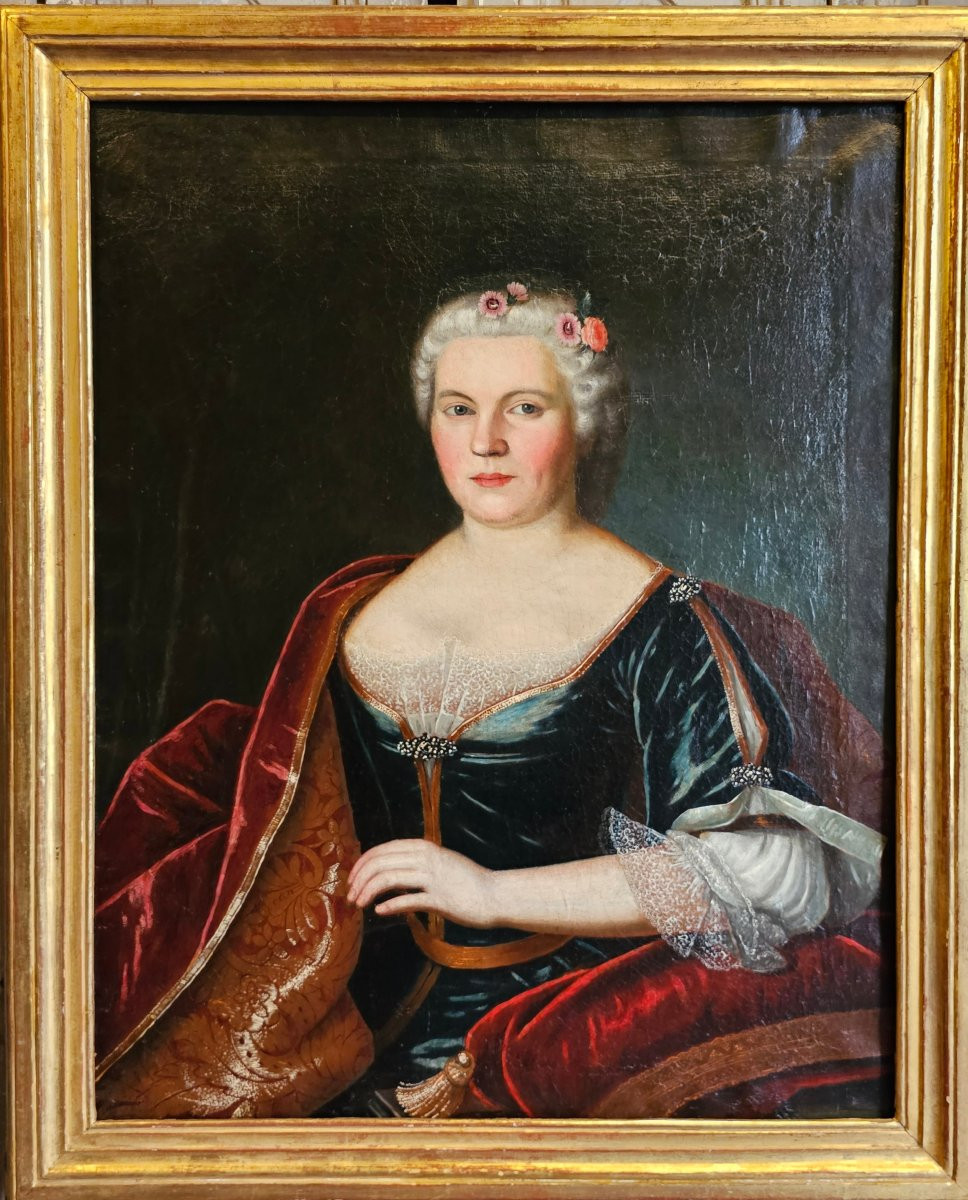 Paire de Portraits Epoque Louis XV-photo-2