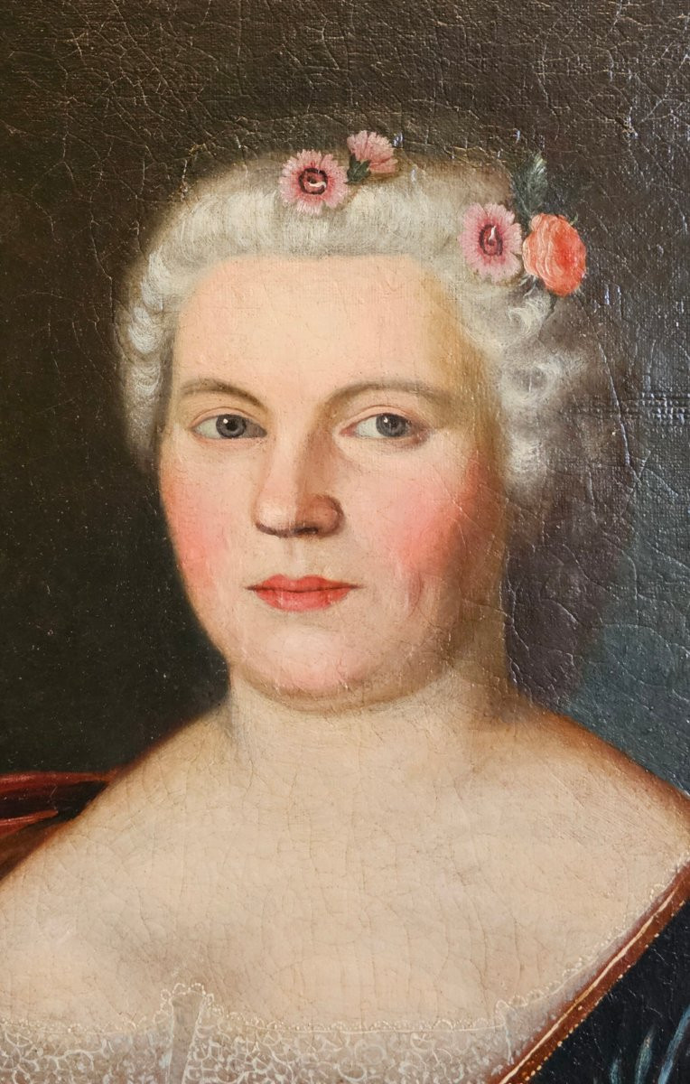 Paire de Portraits Epoque Louis XV-photo-3