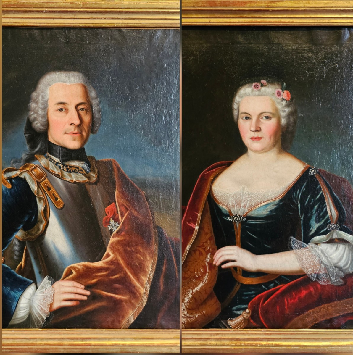 Paire de Portraits Epoque Louis XV