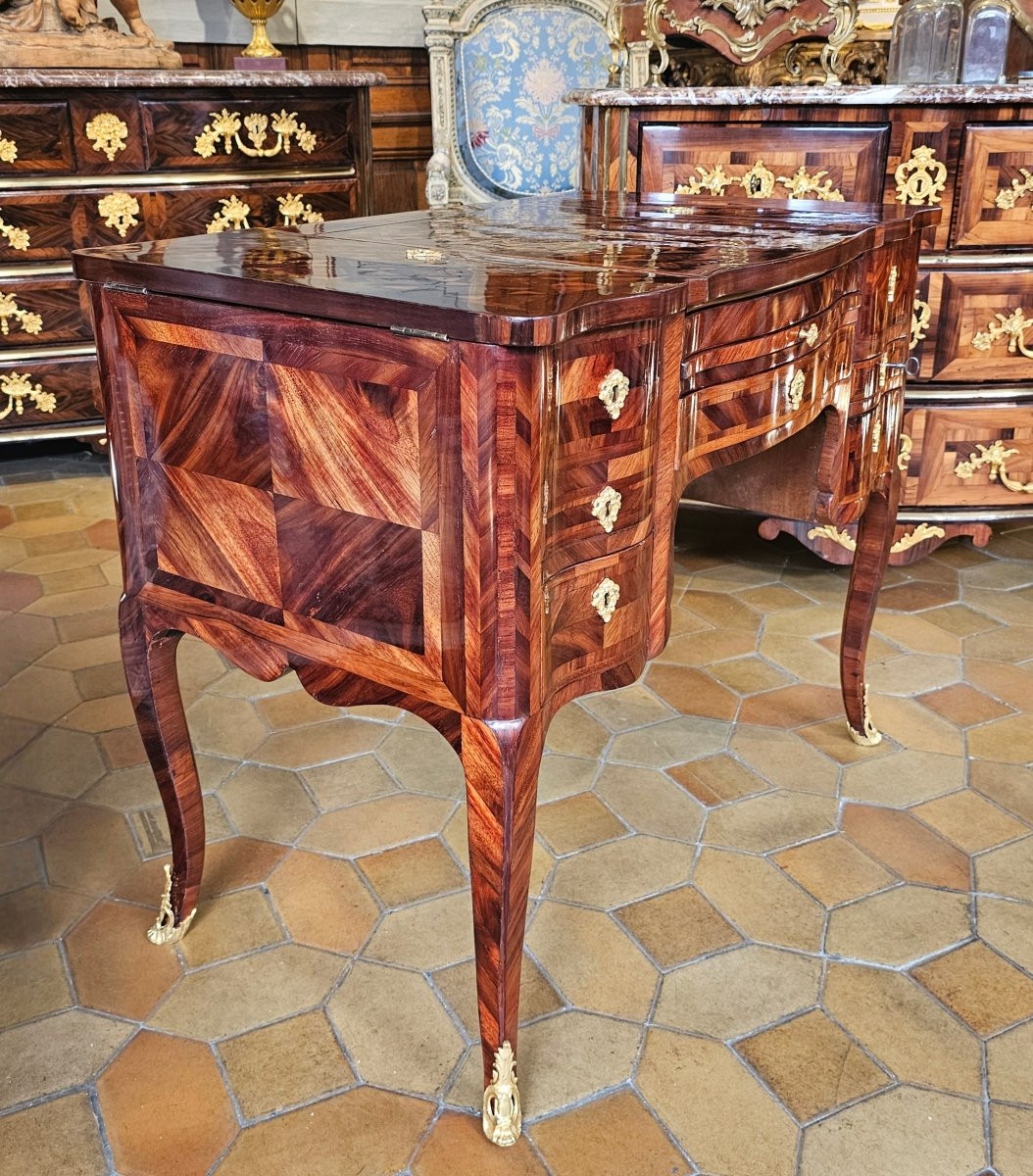 Coiffeuse en Palissandre Epoque Louis XV-photo-4