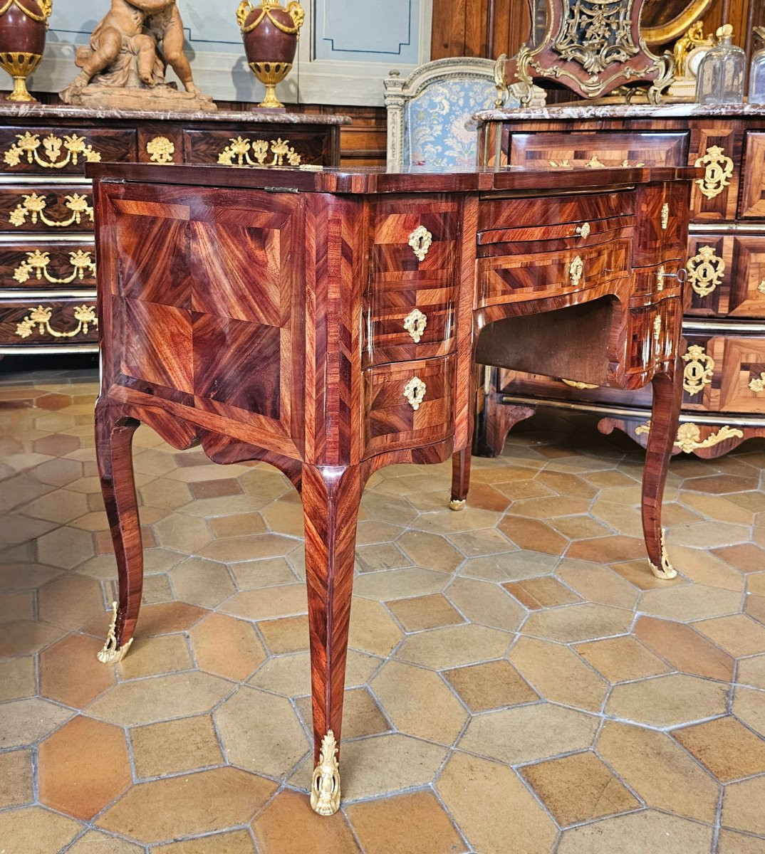 Coiffeuse en Palissandre Epoque Louis XV-photo-5