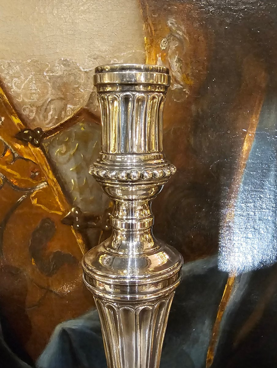 Pair Of Louis XVI Period Candlesticks-photo-2