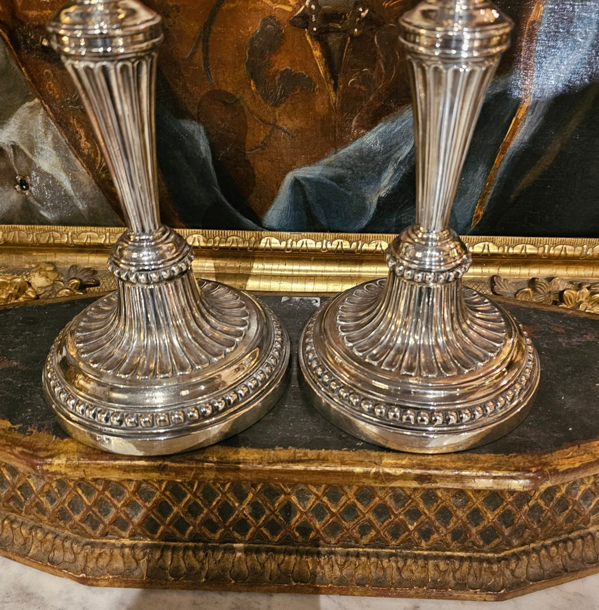 Pair Of Louis XVI Period Candlesticks-photo-3