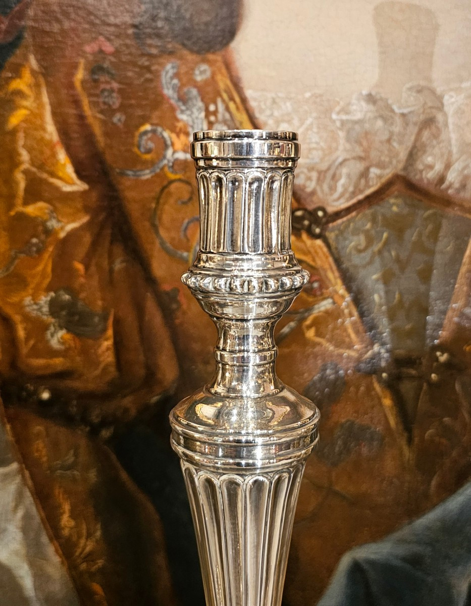 Pair Of Louis XVI Period Candlesticks-photo-2
