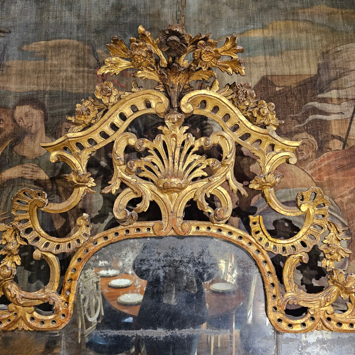 Regency Period Mirror With Glazing Beads-photo-2