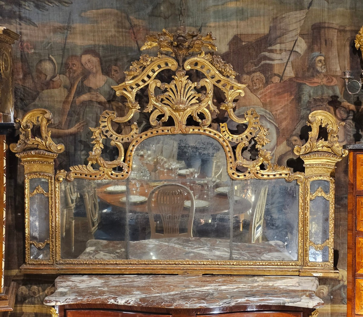 Regency Period Mirror With Glazing Beads
